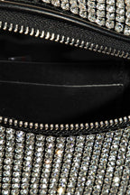 Fame Pave Rhinestone Crossbody Bag