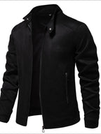 Men's Zip Up Long Sleeve Biker Jacket