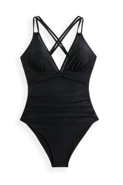 Double Spaghetti Strap One-Piece Swimwear