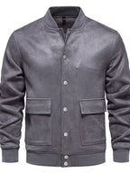 Men's Baseball Collar Snap Down Jacket