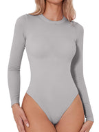 Round Neck Long Sleeve Bodysuit