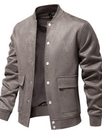 Men's Baseball Collar Snap Down Jacket