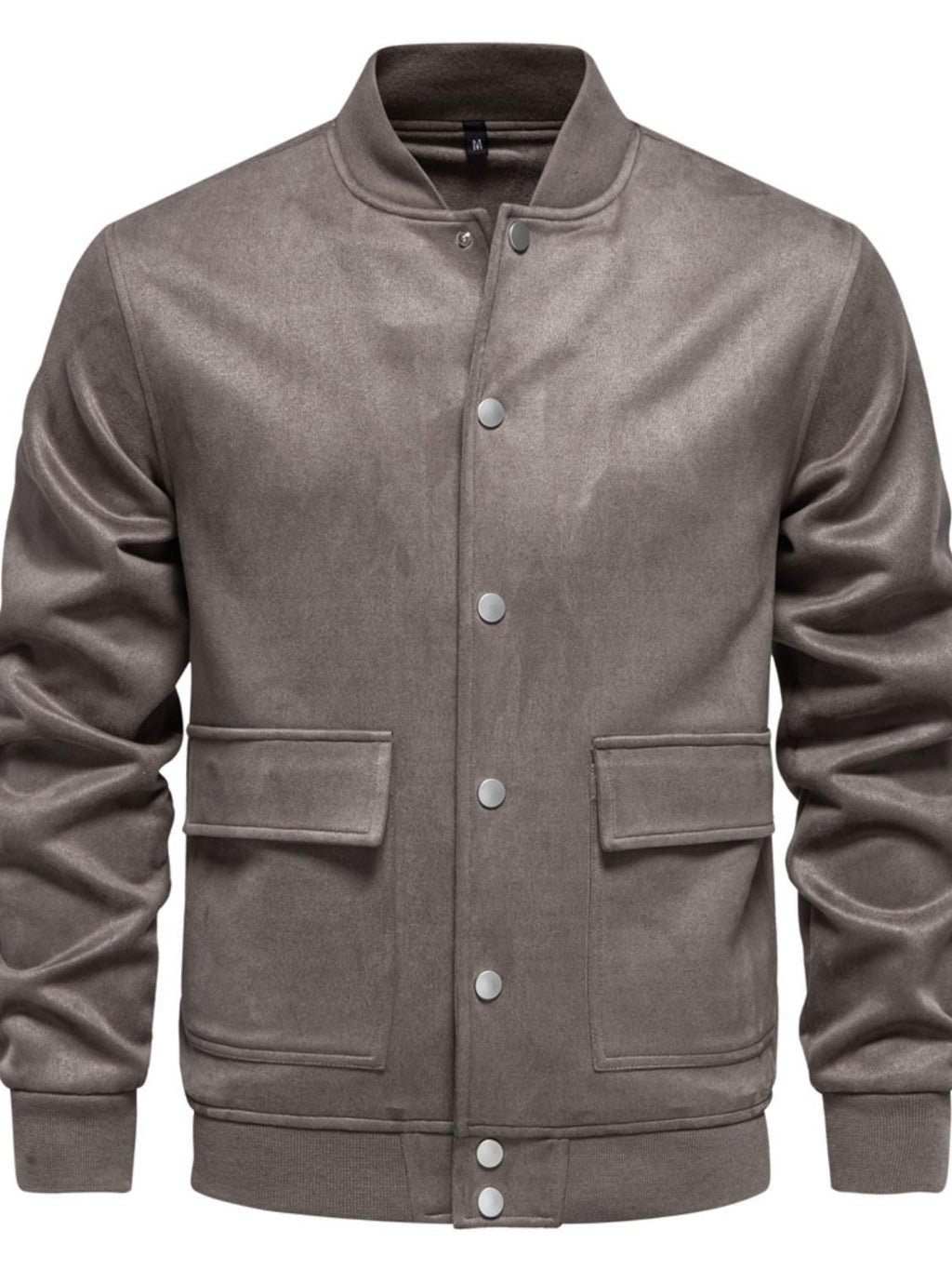 Men's Baseball Collar Snap Down Jacket