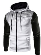 Men's Plus Size Drawstring Zip Up Hoodie