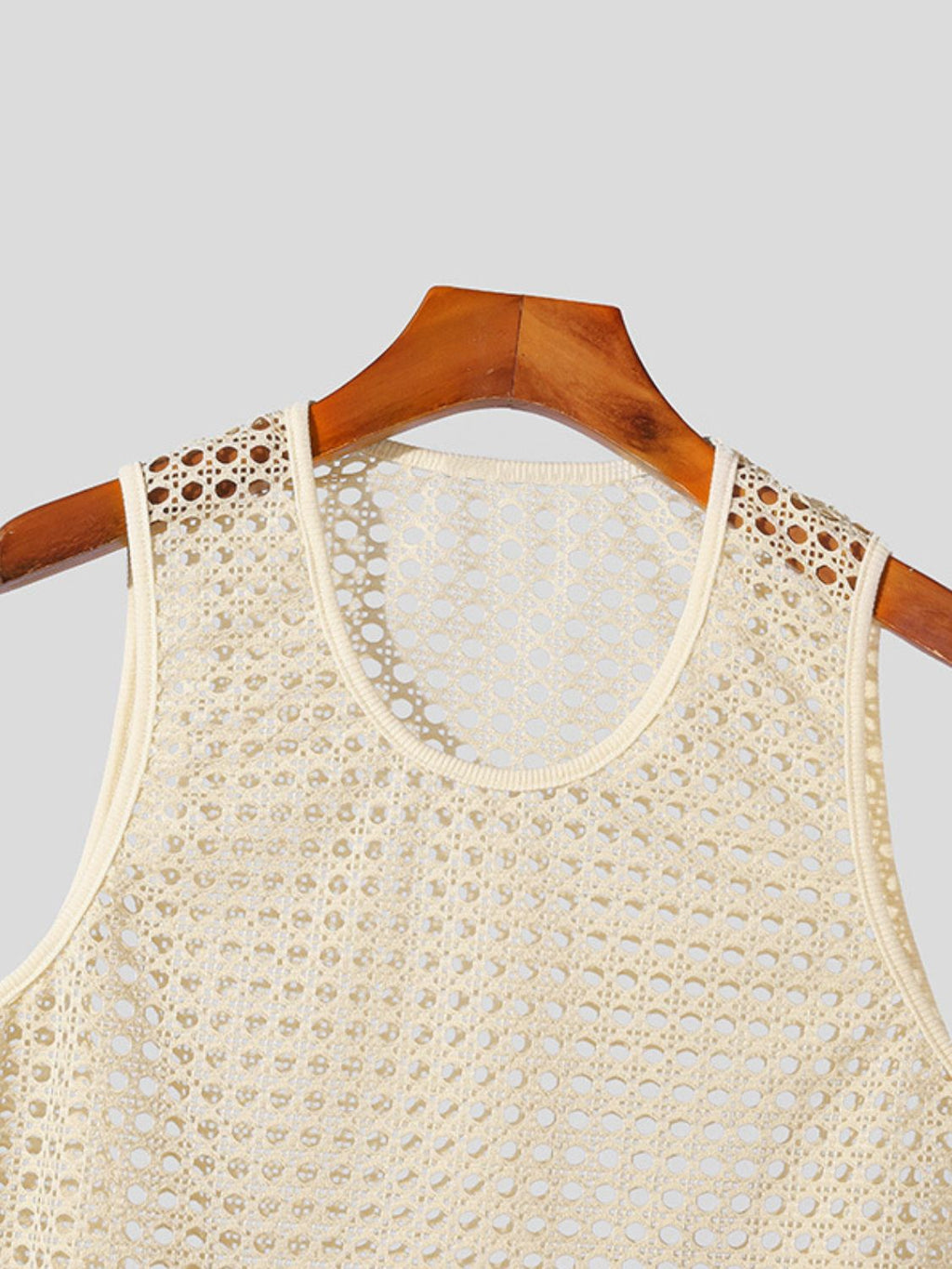 Men's Openwork Round Neck Tank