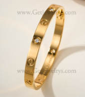 202523514 Classics Love Bracelet with 4 Diamonds Yellow Gold
