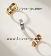 202523717 LOVE Ring Small Mondel White Gold