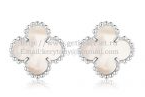 202523770  Sweet Alhambra Earrings White Gold